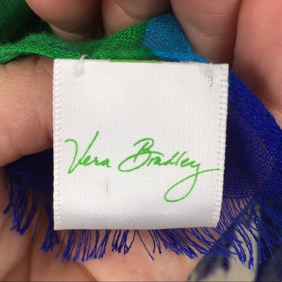 Vera Bradley Scarf Emerald Paisley Retired Print** - Picture 4 of 8